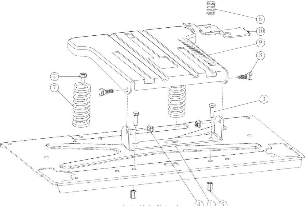 Seat Adjustment Diagram and Parts List for RZT-S50KH (17ARCBDQ056)(2017) Cub Cadet Lawn Tractor